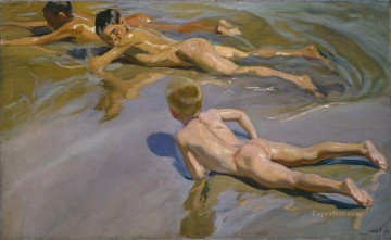 Joaquin Sorolla Chicos en la playa impressionism Oil Paintings